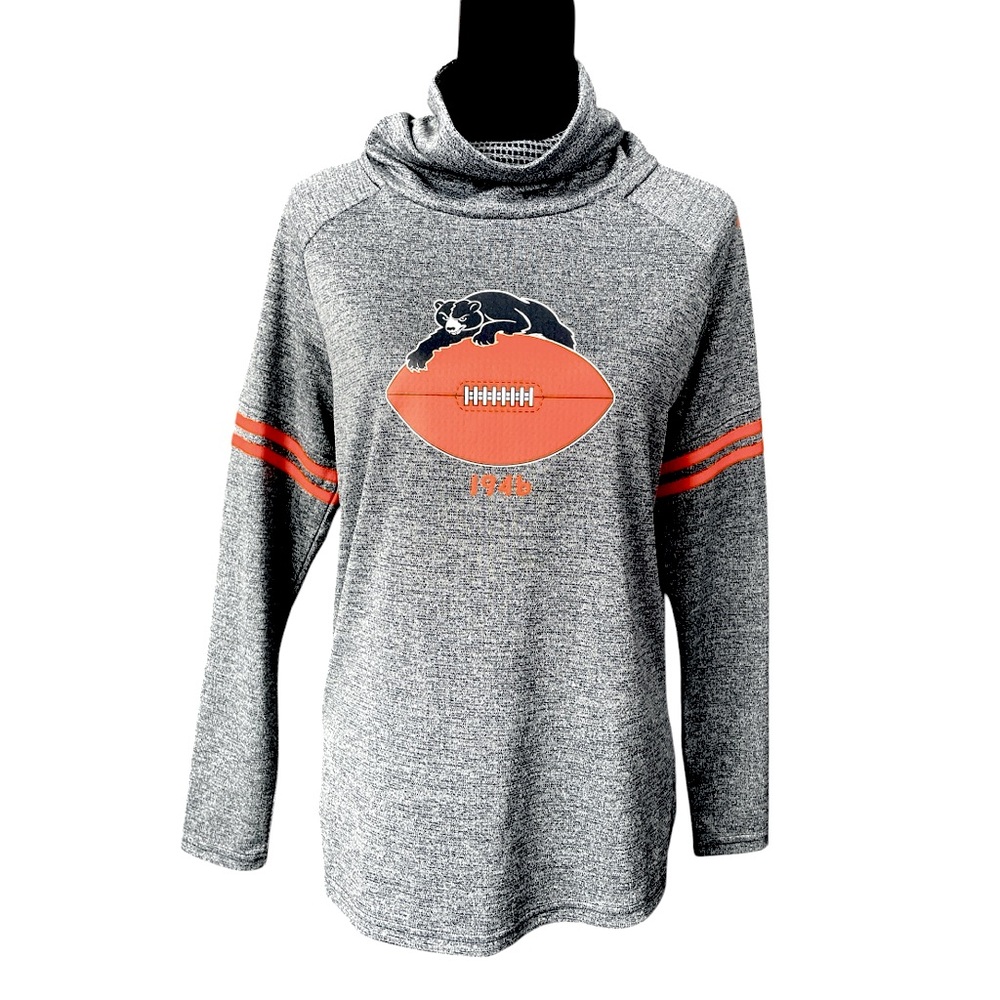 Nike Dri-Fit Team Apparel Chicago Bears Funnel Neck Long Sleeve Shirt,Small, NFL